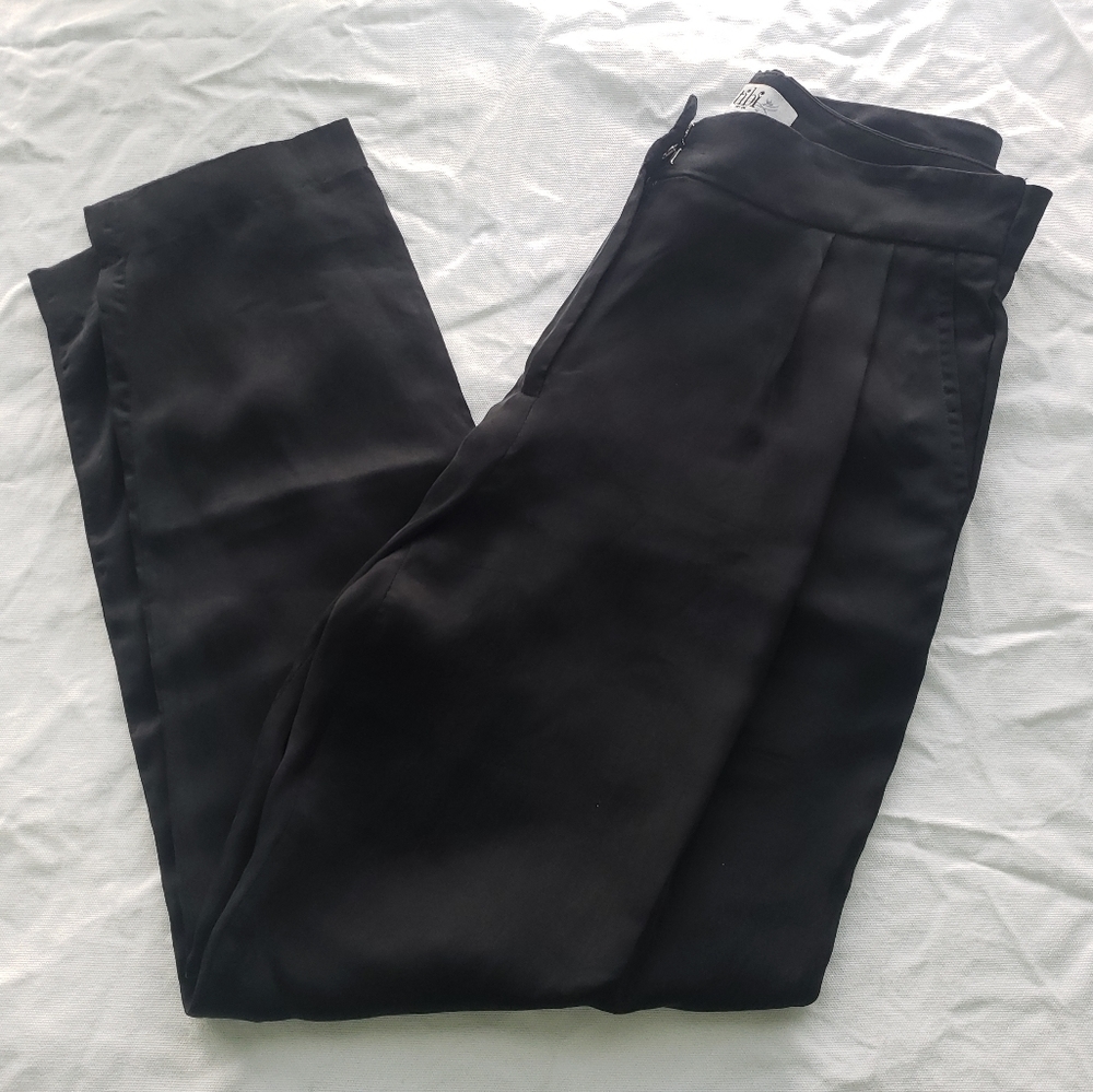 Tibi Newyork Silk Black Pants